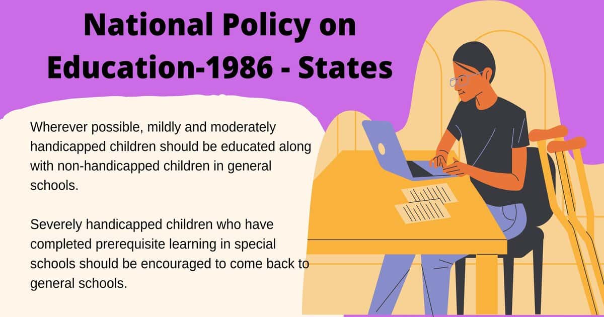 B.Ed Notes - The National Policy On Education (1986) States ...